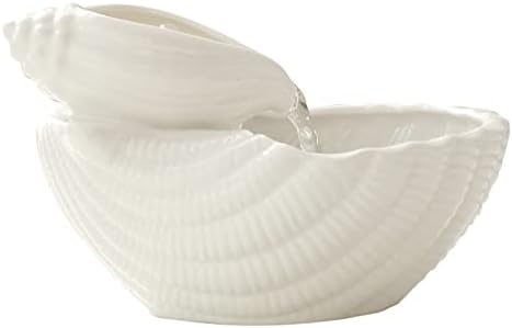 Conch Tabletop Fountain Ceramic Indoor Decor Home Office Bedroom Zen Relaxation