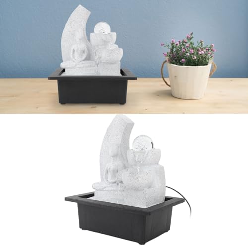 Tabletop Fountain with Multicolor LED Lights USB Powered