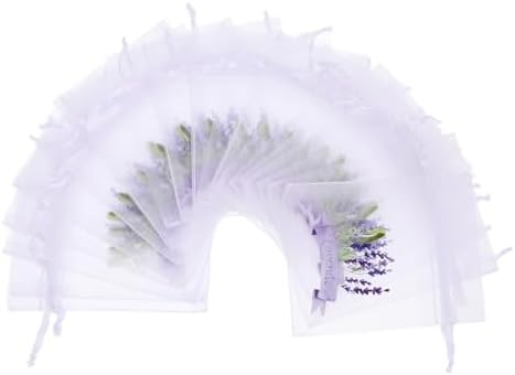 LOGOFUN 20pcs Lavender Sachet Bags - White