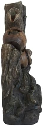 Rustic Broken Pot Water Fountain with LED Light