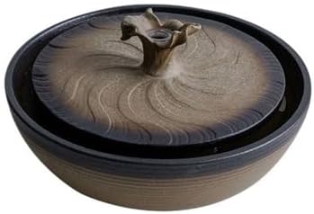 Brown Ceramic Tabletop Water Fountain for Feng Shui