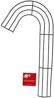 14-inch Christmas House Metal Candy Cane Wreath Frame