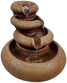 Indoor Three Tier Flowing Tabletop Fountain with LED Light