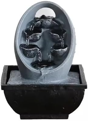 Modern Tabletop Waterfall Fountain with Rockery Design