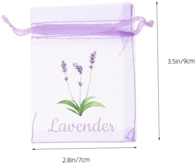 VICASKY 20Pcs Lavender Sachet Bags Breathable Mesh Drawstring Pouches for Organizing Herbs Clothes and Household Items