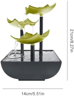 Tabletop Water Fountain with LED Light for Indoor Relaxation