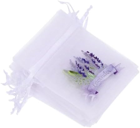 LOGOFUN 20pcs Lavender Sachet Bags - White