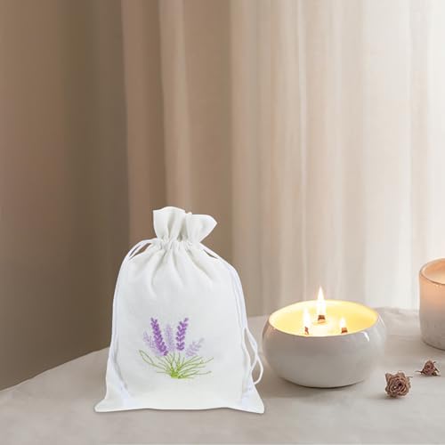 LUOZZY 20 Pcs Small Drawstring Lavender Sachet Bags for Wedding Birthday