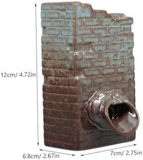 POPETPOP Rustic Water Fountain Ceramic Planter for Hydroponic and Fish Tank Decor