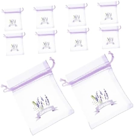 Wakauto 10pcs Drawstring Spice Bag Empty Sachet Bags for Dried Lavender