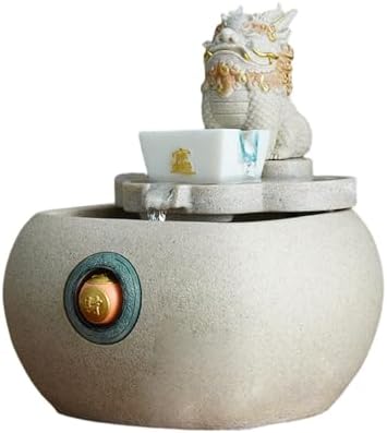 Tabletop Fountain with Lucky Beast Prosperity Design