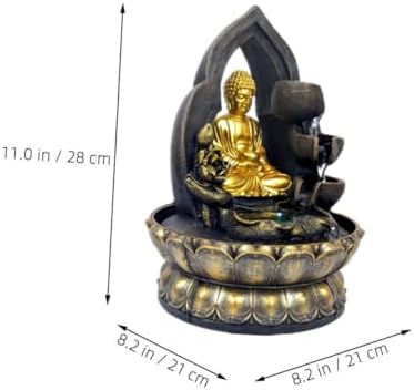 Buddha Statue Resin Tabletop Fountain with LED Light