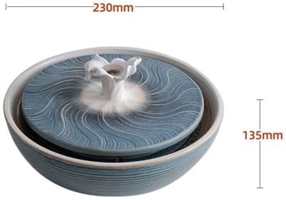 Brown Ceramic Tabletop Water Fountain for Feng Shui