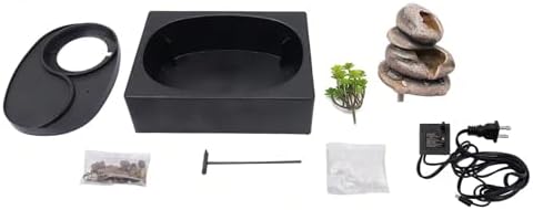 114x83x87in Tabletop Water Fountain with LED Light