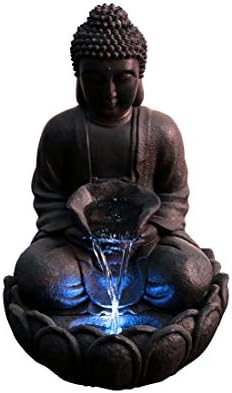 Hi-Line Gift 79567 Meditating Buddha Fountain with Led 1