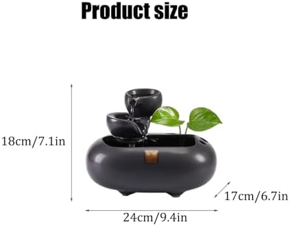 LSJINGS Creative Ceramic Waterfall Fountain for Home Office Living Room