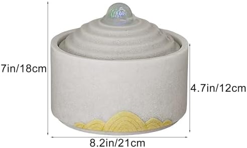 White Sandstone Tabletop Fountain for Home Office Decor