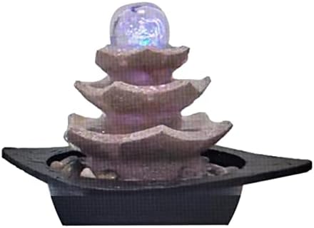 Zen Pagoda Indoor Water Fountain with LED Lights - 85x8x8 Inches