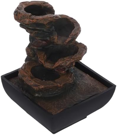 110v Indoor Desktop Water Fountain with LED Light and Natural Waterfall Sounds