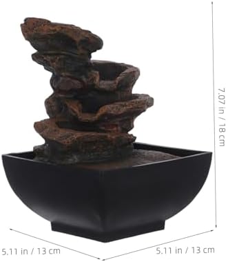 110v Tabletop Fountain with LED Light and Meditation Decor
