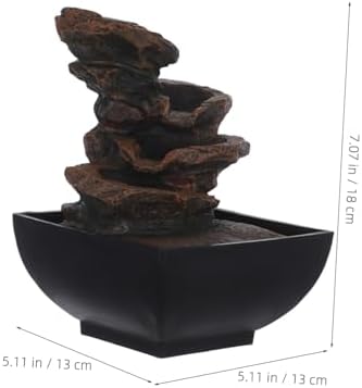 110v Indoor Desktop Water Fountain with LED Light and Natural Waterfall Sounds