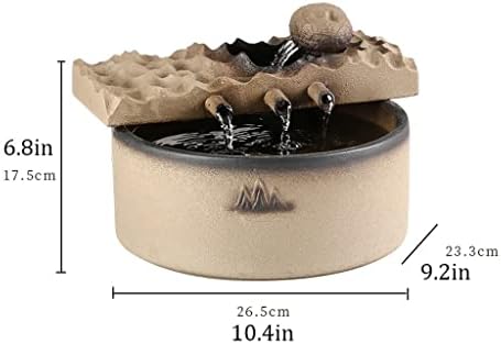 Ceramic Tabletop Fountain with Relaxing Water Flow