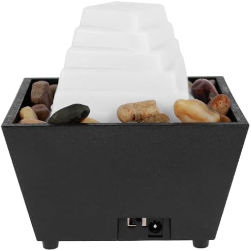 USB Tabletop Fountain with Light and Pebbles