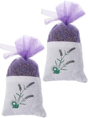 2Pcs Dried Lavender Sachets for Drawers and Closets