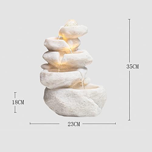 WAOCEO Tabletop Fountain with LED Lights and Soothing Water Sound