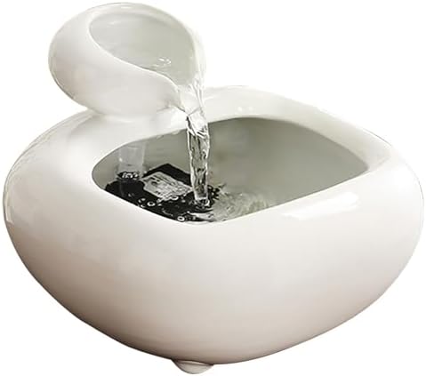 Ceramic Indoor Fountain with Anti-Dry Burn Pump