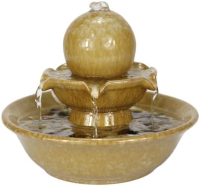 Modern Ceramic Tabletop Fountain for Home Office and Living Room