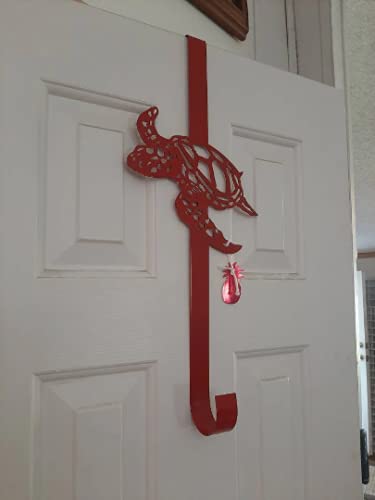 Sea Turtle Wreath Door Hook Orange 13 Inches Long