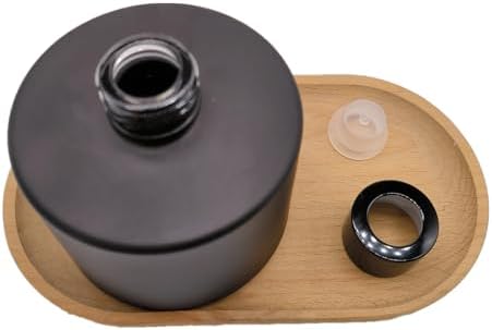2PCS Matte Black Glass Diffuser Bottles with Essential Oil Sticks