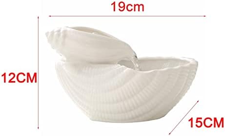 Ceramic Tabletop Fountain with Conch Design Green