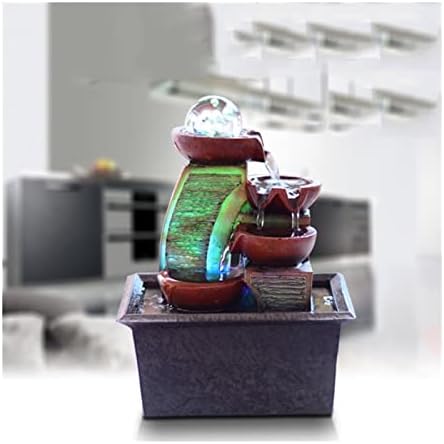 Lucky Feng Shui Tabletop Fountain with LED Lights