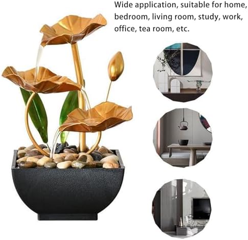Rwoora Tabletop Ball Fountain Resin Indoor Waterfall