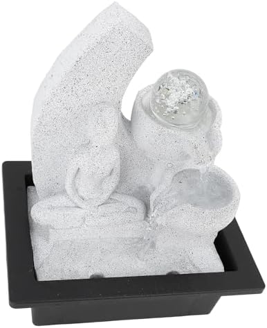 Tabletop Fountain with Multicolor LED Lights USB Powered