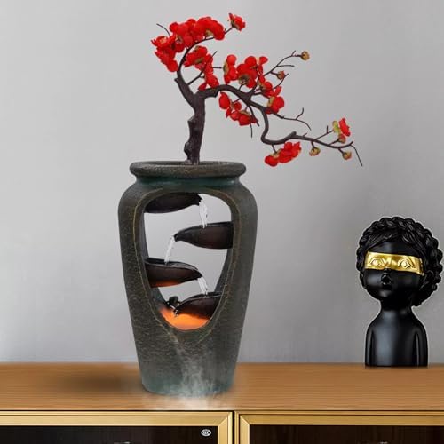 Tabletop Fountain with Atomizer for Home Office Relaxation