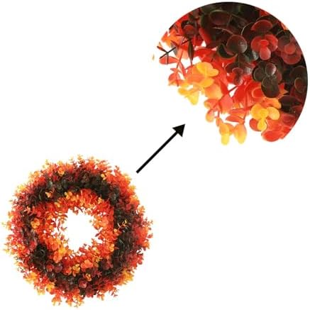 ROSELUO Colorful Plastic Wreath 16x16 Inches Front Door Decor