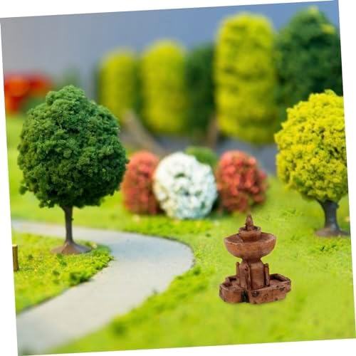 Hemoton 3Pcs Miniature Resin Tabletop Fountain Decoration