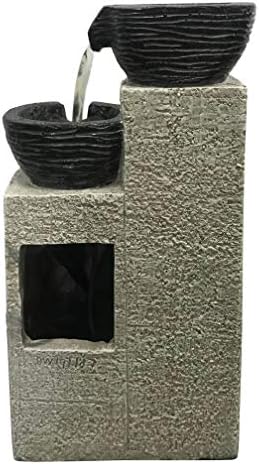 Stacking Bowls Fountain with Warm LED Lights