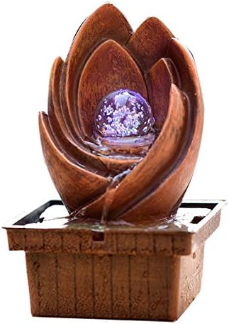 Small Zen Tabletop Fountain with Crystal Spinning Ball