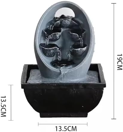 Modern Tabletop Waterfall Fountain with Rockery Design