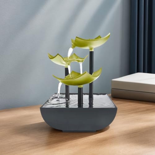 Tabletop Water Fountain with LED Light for Indoor Relaxation