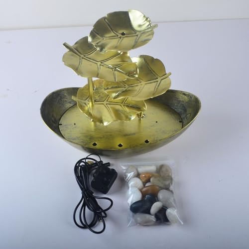 YOUUGIOR Tabletop Water Fountain with LED Light and USB Pump