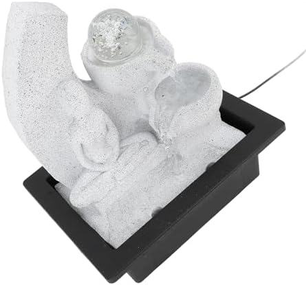Tabletop Fountain with Multicolor LED Lights USB Powered