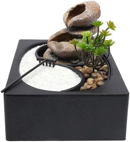 114x83x87in Tabletop Water Fountain with LED Light