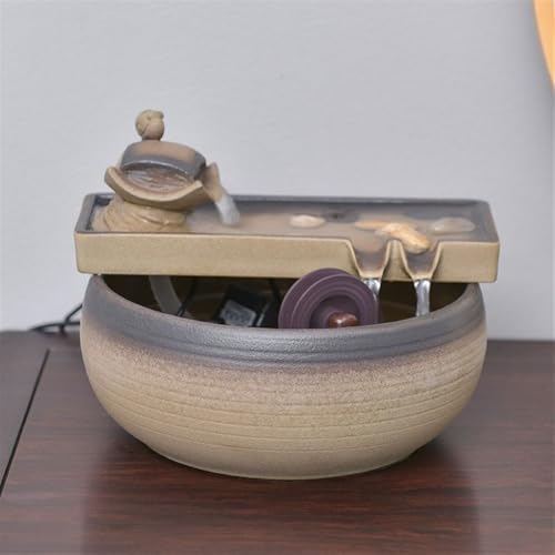 Ceramic Tabletop Fountain for Wealth and Zen