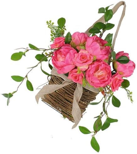Realistic Rose Flower Door Wreath Spring Decor
