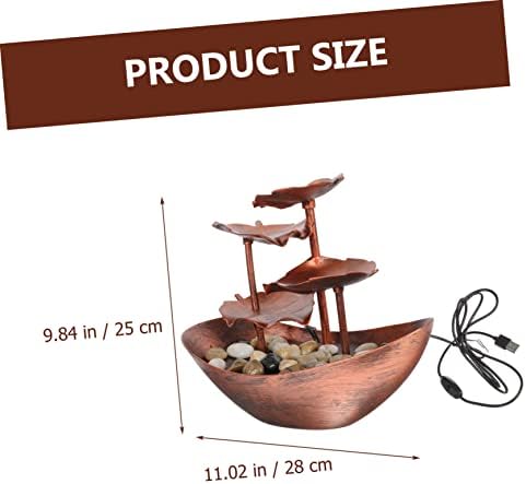 Waterfall Fountain Pump Light for Desktop Decor